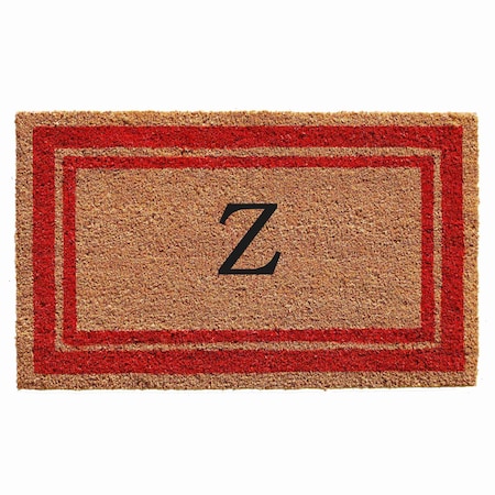 Calloway Mills Monogram Door Mat, Natural, Red, 24 in W x 36 in L 153032436Z